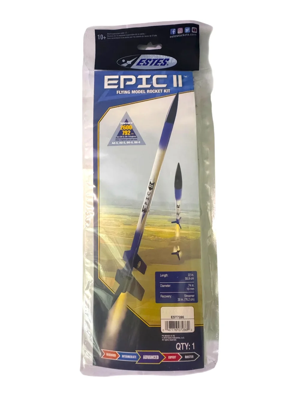 Buy Estes Epic II Flying Model Rocket Kit - #7286 — Launch Lab